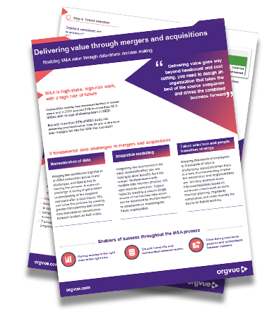 orgvue  Mergers & Acquisitions solutions brief 